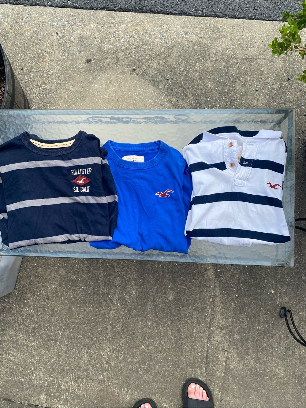 Hollister Mens Navy & Blue Short Sleeve Tops - Pack of 3